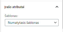 WordPress įrašo atributai