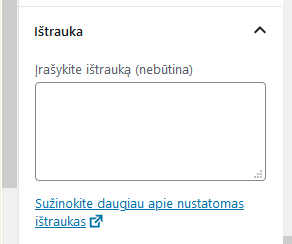 WordPress įrašo ištrauka