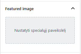 WordPress įrašo paveikslėlis