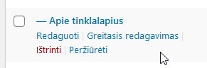WordPress įrašų kategorijos atnaujinimas