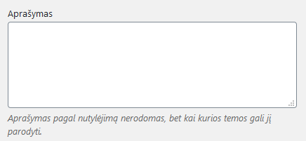 WordPress kategorijos aprašymas
