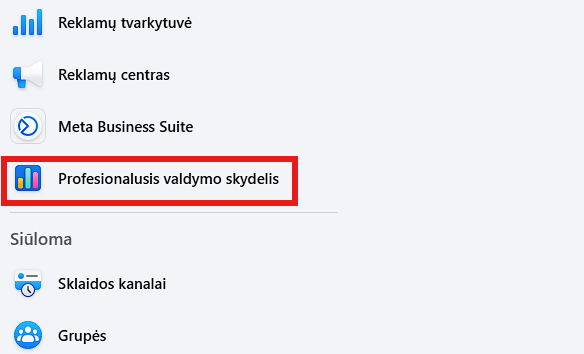 Valdymo skydelis