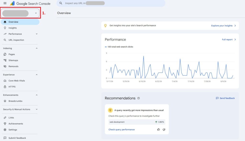 Google Search Console administratoriaus pridėjimas – 1 žingsnis