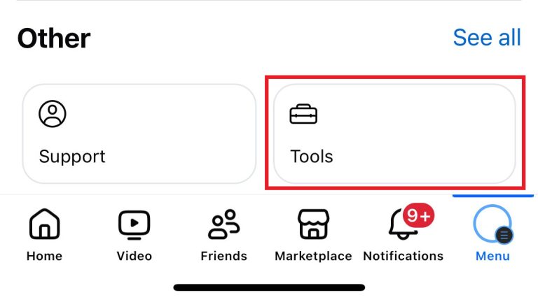 Facebook puslapio įrankiai (Tools)