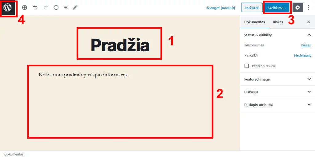WordPress įrašų paieška