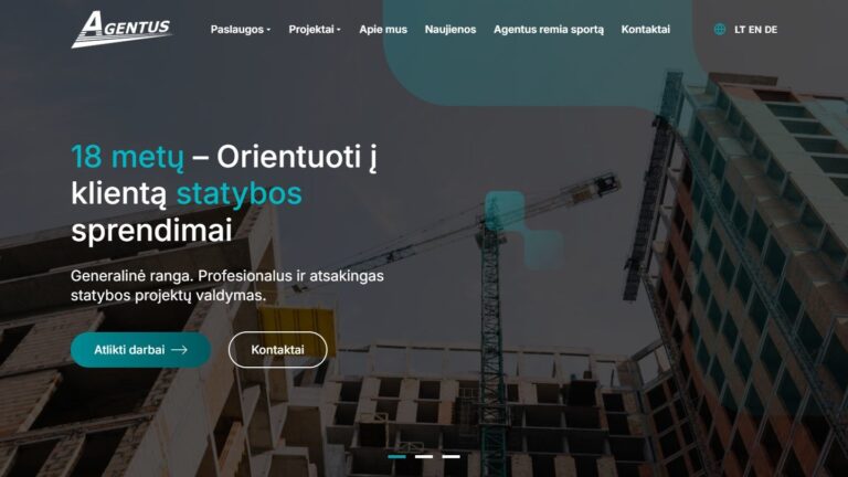 Agentus svetainė – ITMA projektas