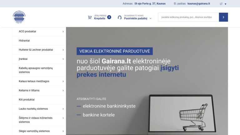 Gairana.lt svetainė – ITMA projektas
