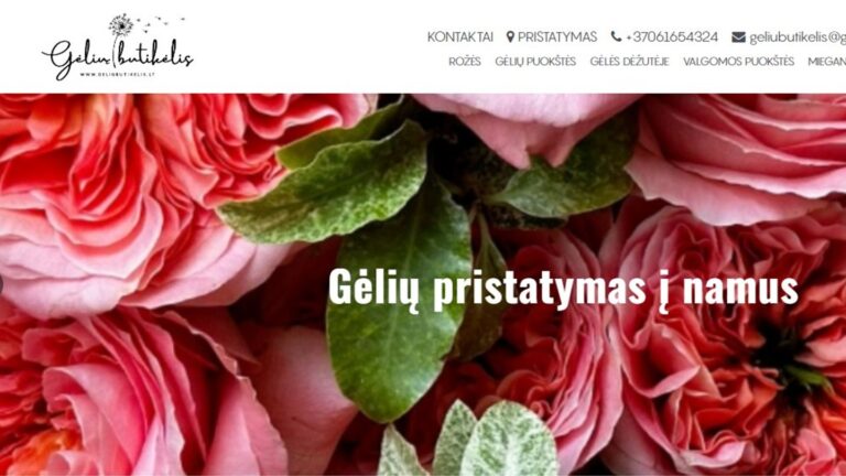 Geliubutikelis.lt svetainė – ITMA projektas